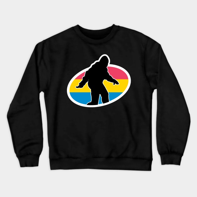 Pansexual Bigfoot Cryptid Pride Crewneck Sweatshirt by Nerd Trinkets